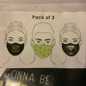 Sale $5 Face Mask Fashion Mask Pack of 3 Antimicrobial NWT